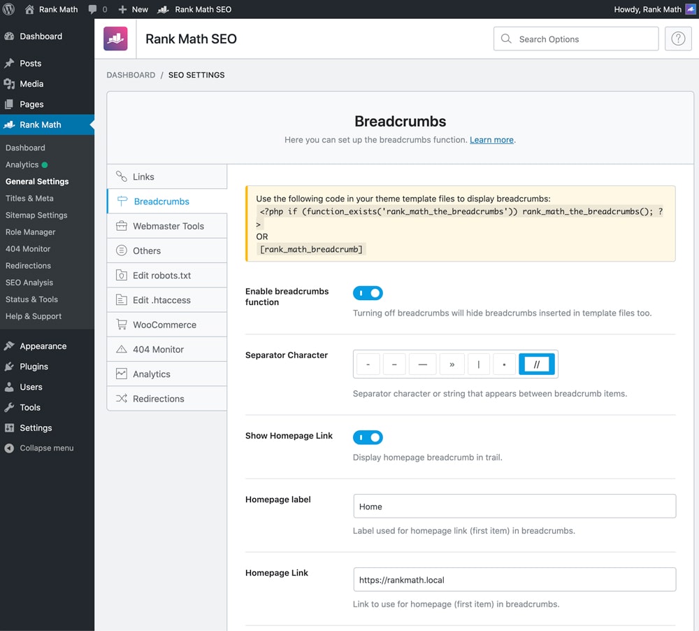 Highly Customizable Breadcrumbs