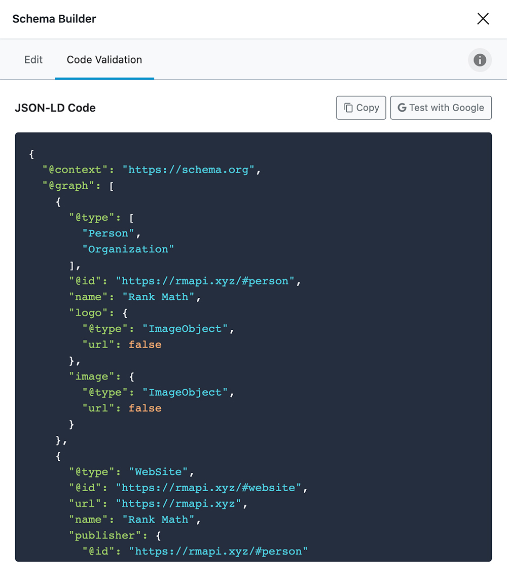 Schema Markup Validation